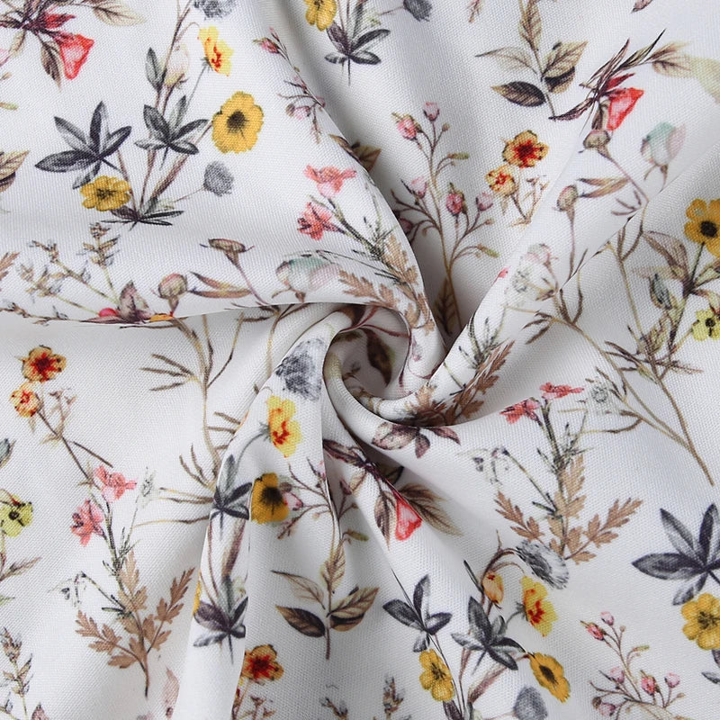 "Dandelion Dreams" Floral Print Off Shoulder Puff Sleeve Maxi Dress