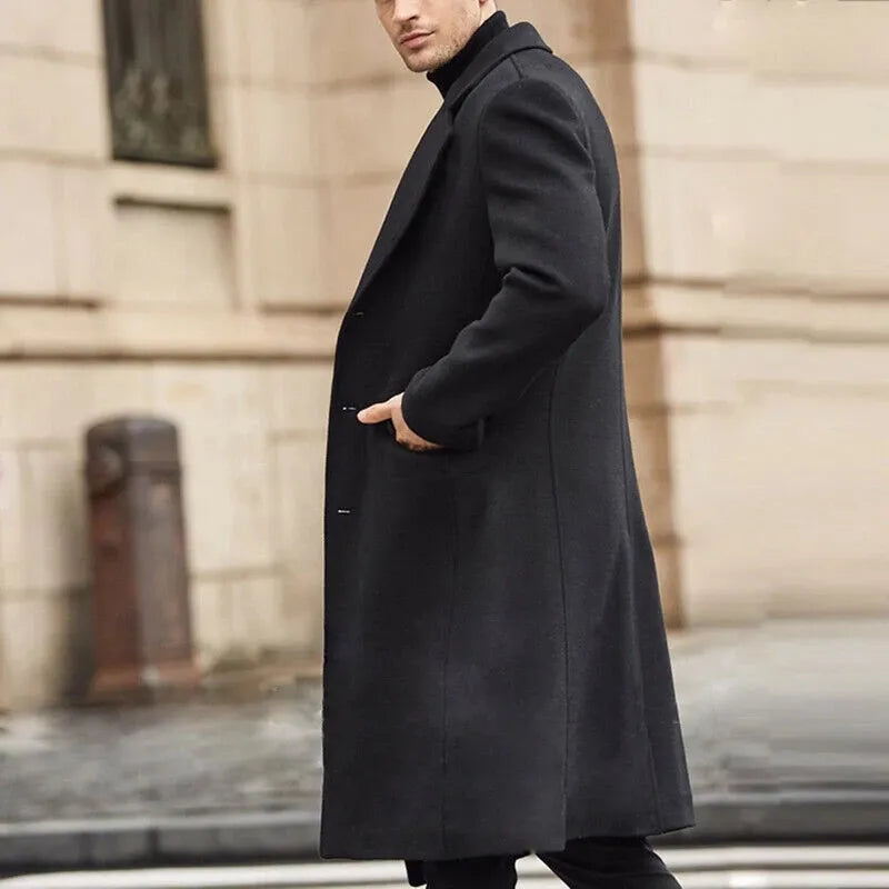 “On The Low” Men’s Designer Long Sleeve Overcoat