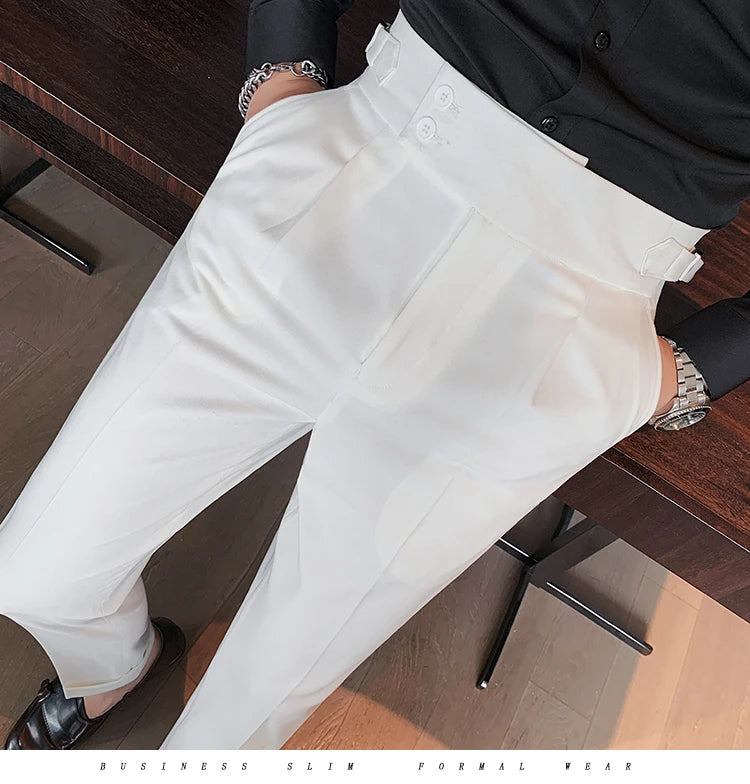 “All About It” Men’s Designer High Waist Business Casual Dress Pants