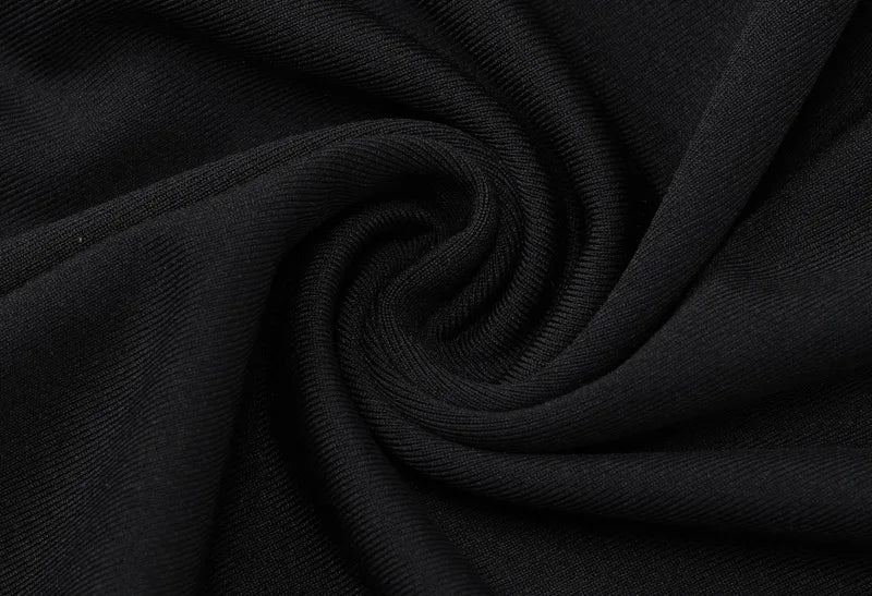 "Mystiq" Elegant Black Backless High Slit Maxi Dress