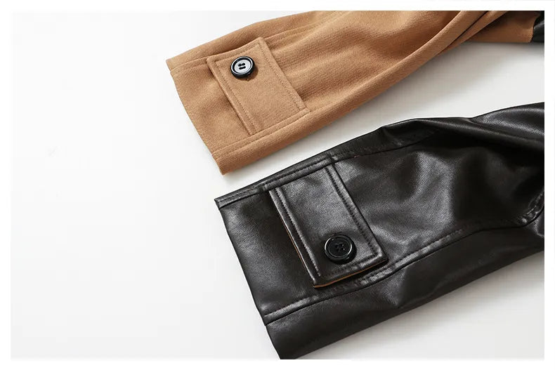 ”Volaire” Women’s Italian Leather Trench Coat