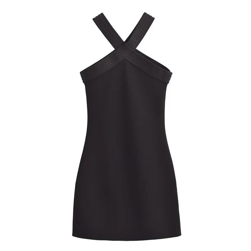 "Malibu Black" Slim Fit Backless Mini Dress