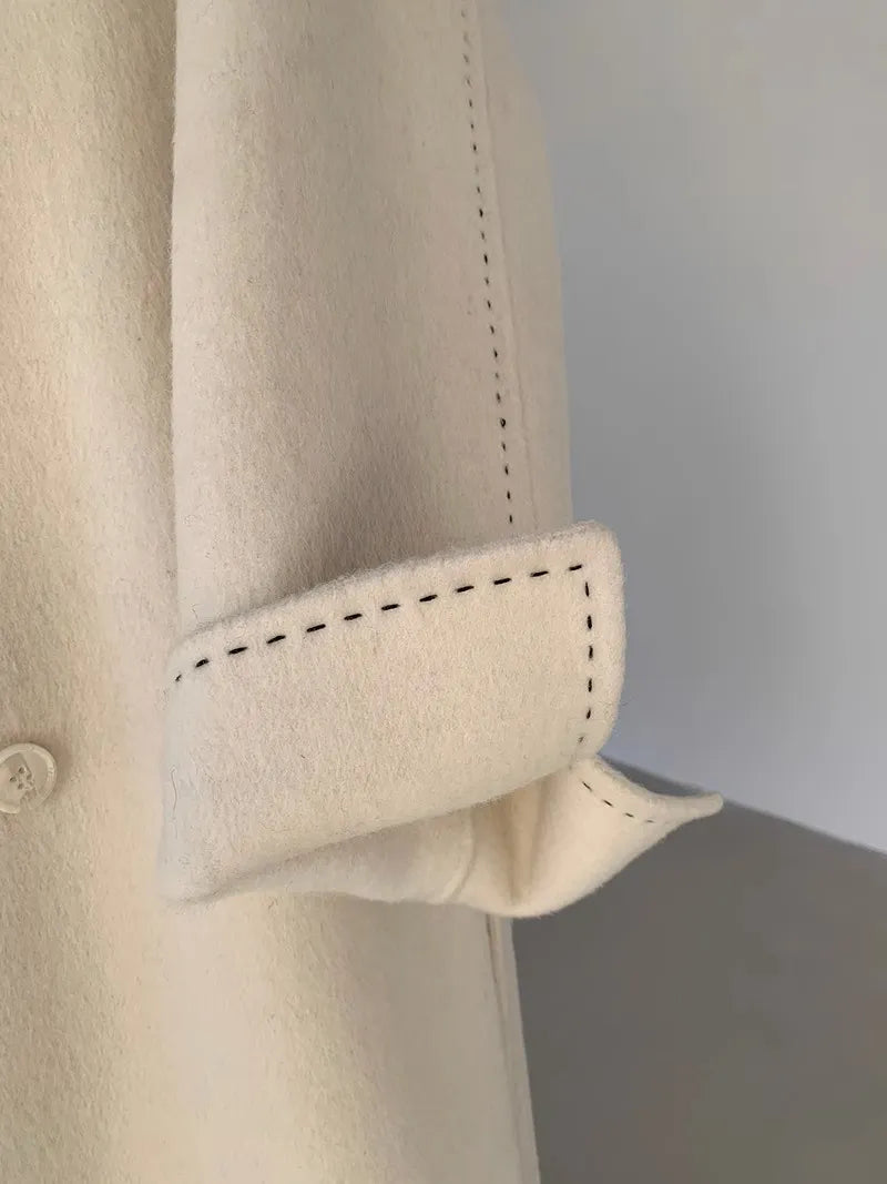 “Grandeur” Women’s Double-Sided Designer Oversized Cashmere Coat