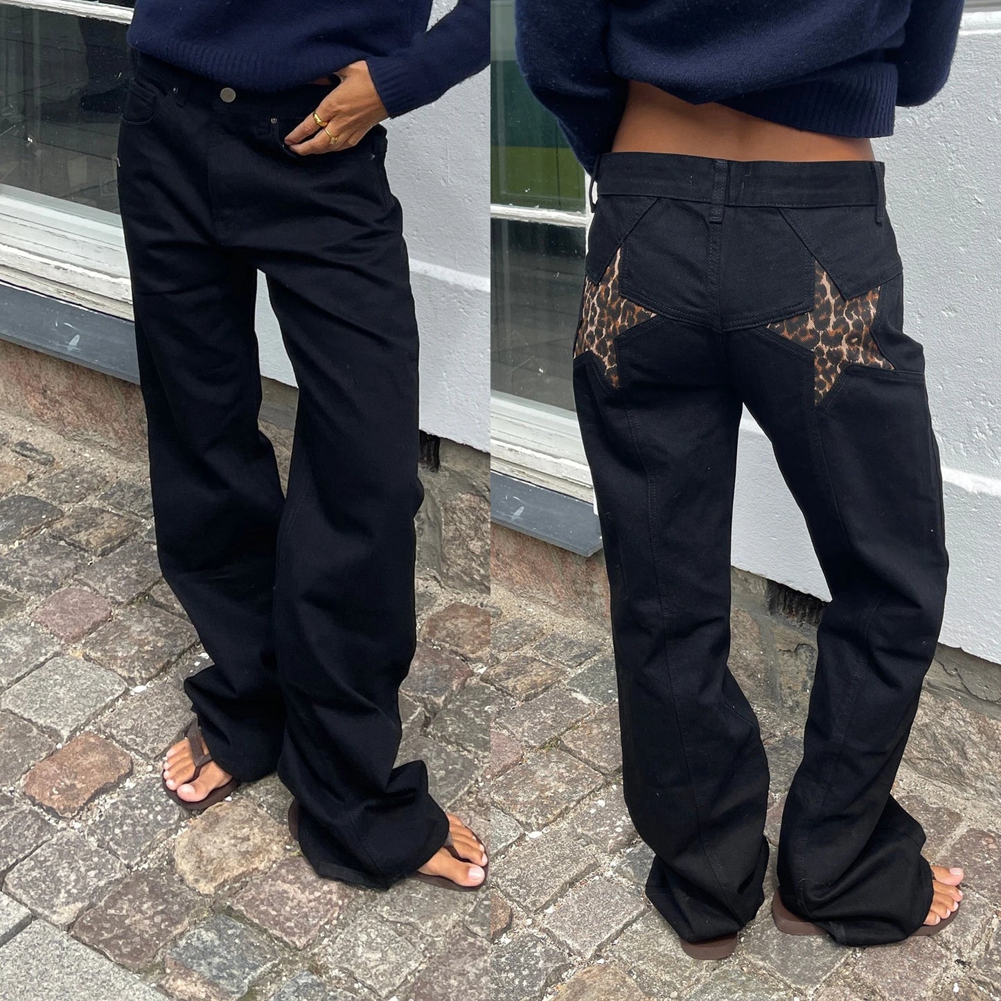 "Party Like A Rockstar" Women's Vintage Y2K Style Low Waist Jeans