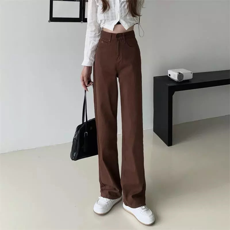 “Vintage Elations” Women’s Vintage Y2K Style Wide Leg Jeans