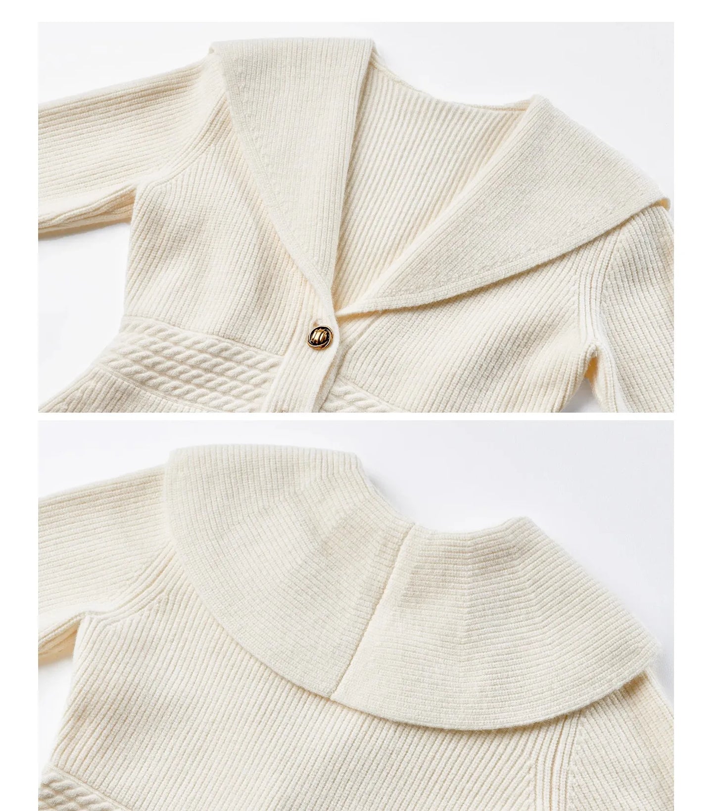 “Vivian” Women’s Knitted V-Neck Cashmere Sweater