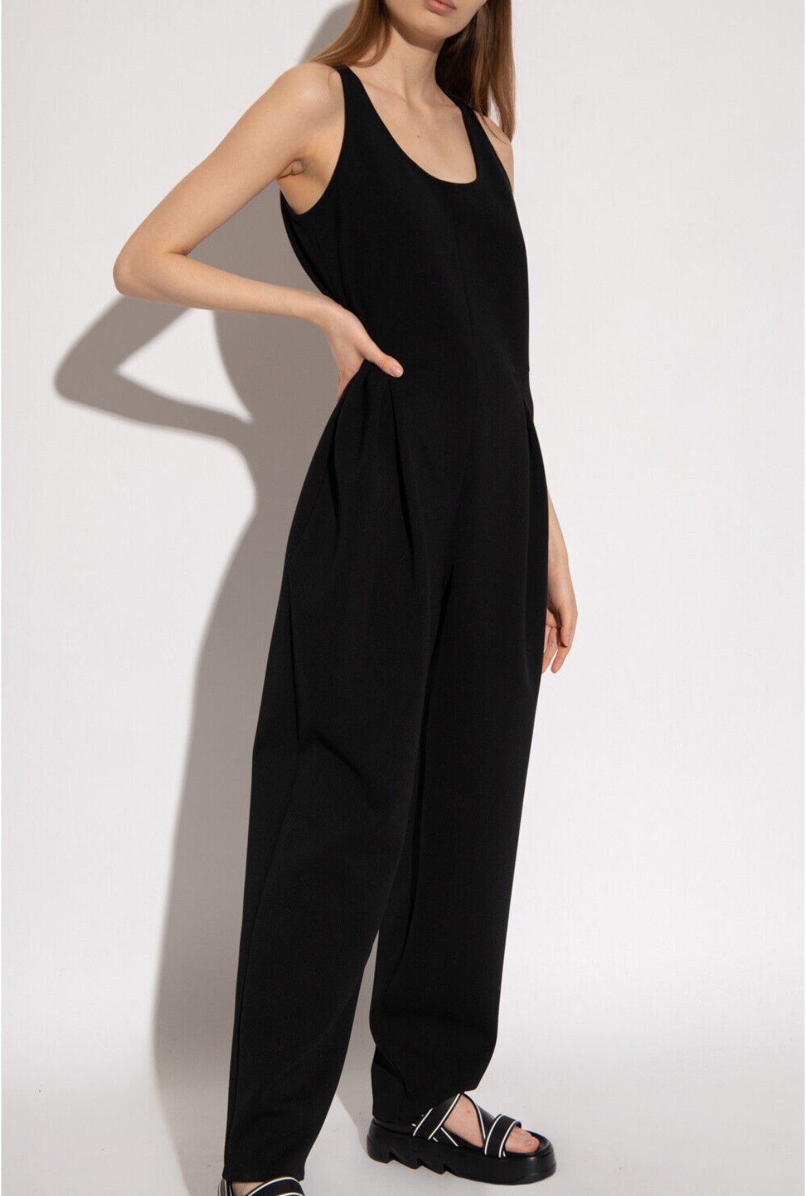 ”10K” Women’s Classic Wide Leg Black Jumpsuit