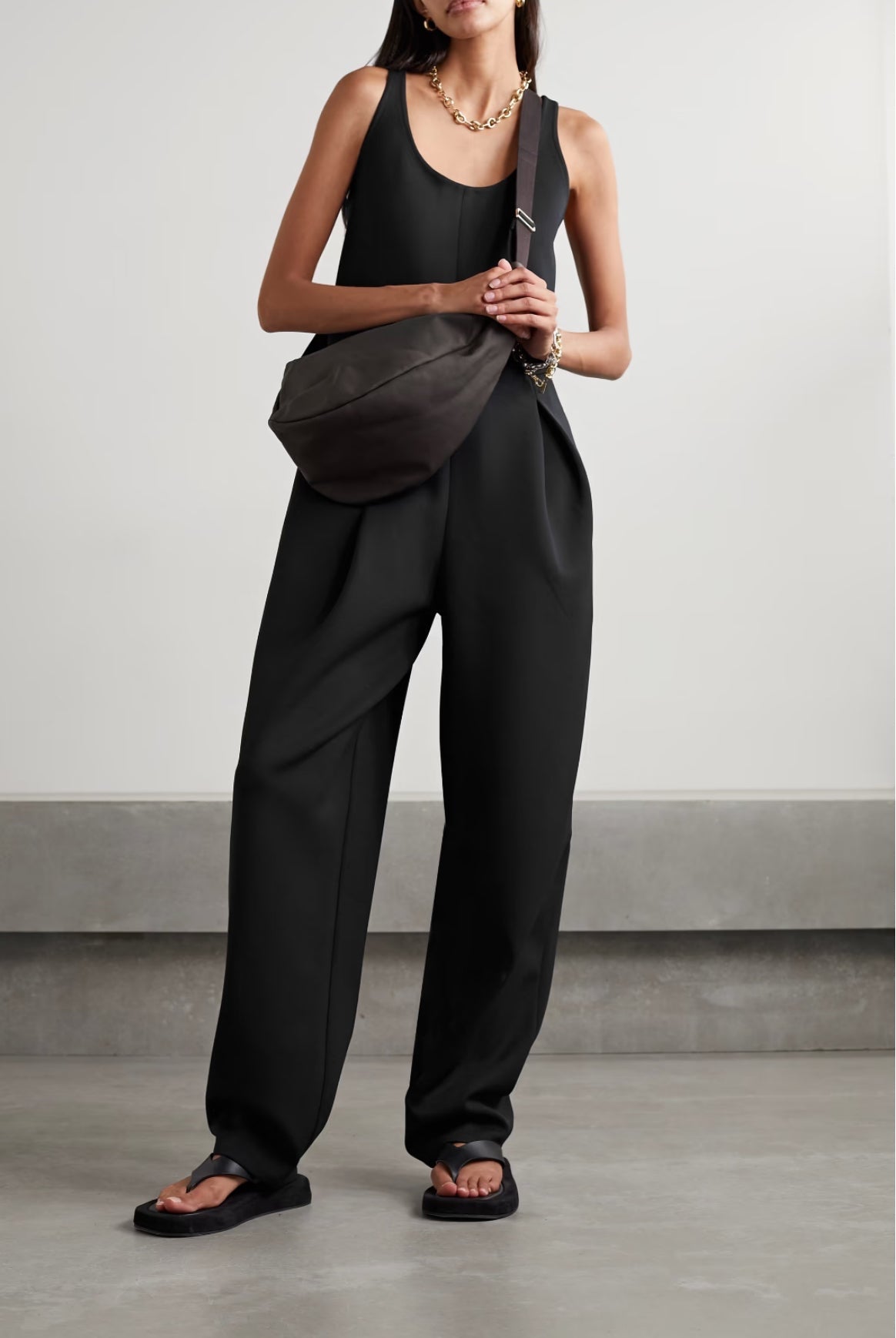 ”10K” Women’s Classic Wide Leg Black Jumpsuit