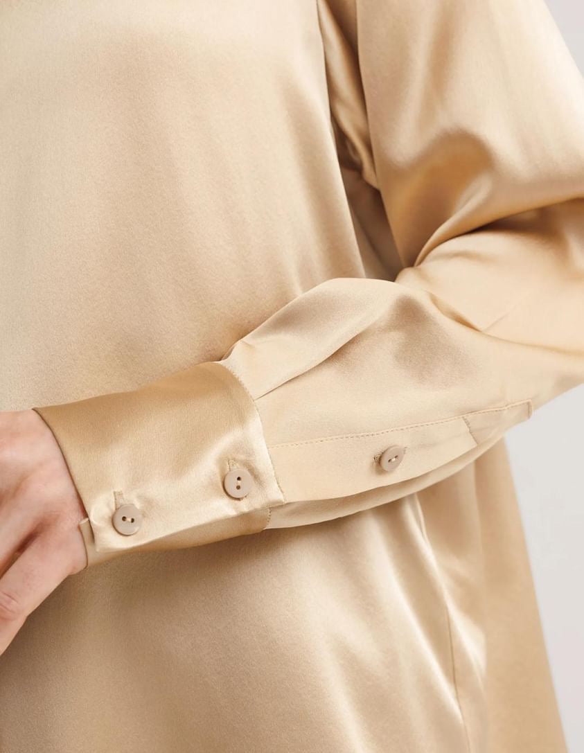 ”The Stone” Women’s Classic 22 Momme Silk Long Sleeve Blouse