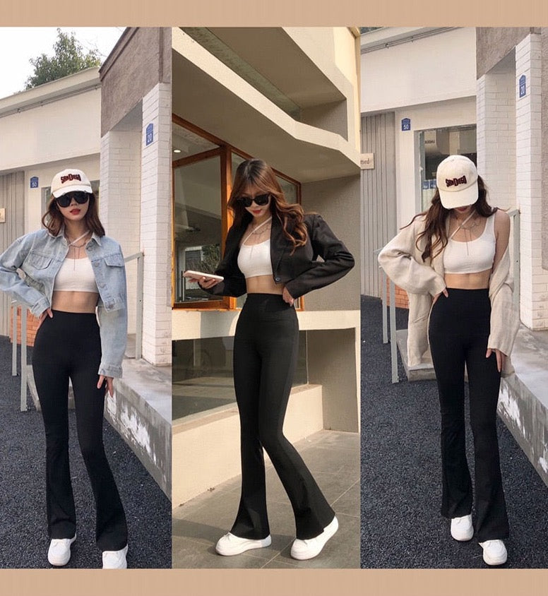 “Vicky” Women’s Sexy Elastic High Waist Shark Flared Leggings