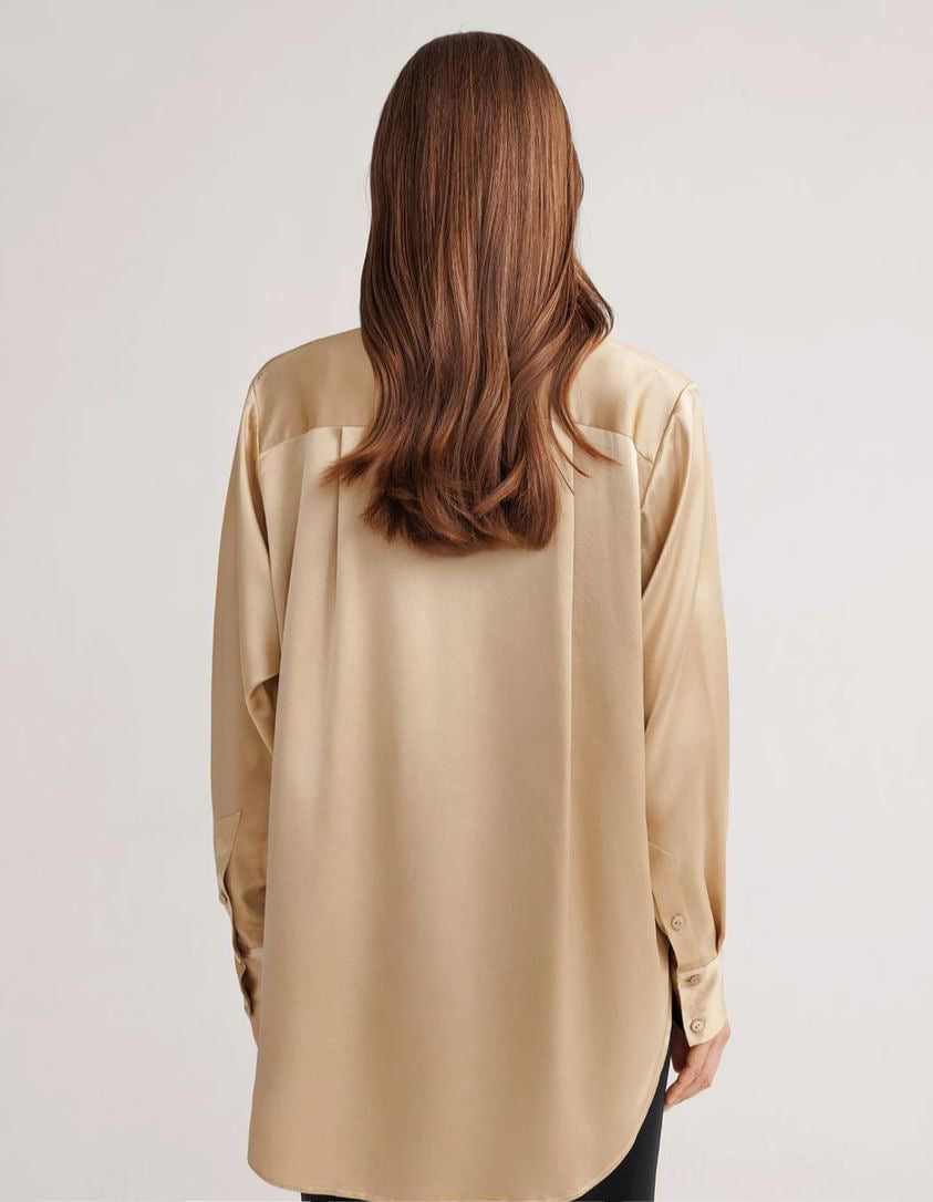 ”The Stone” Women’s Classic 22 Momme Silk Long Sleeve Blouse