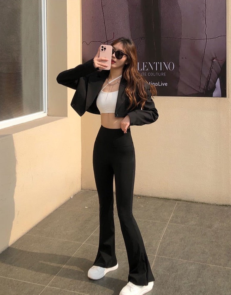“Vicky” Women’s Sexy Elastic High Waist Shark Flared Leggings