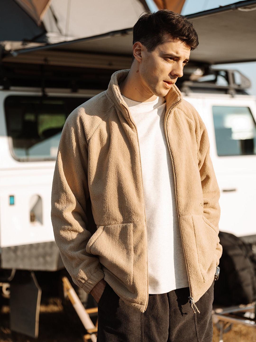 “December 91” Men’s Designer Oversized Winter Fleece Jacket