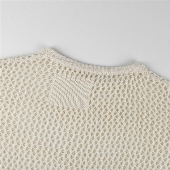 “Wonderlands” Women’s Vintage Y2K Style Long Sleeve Oversized See Through Top