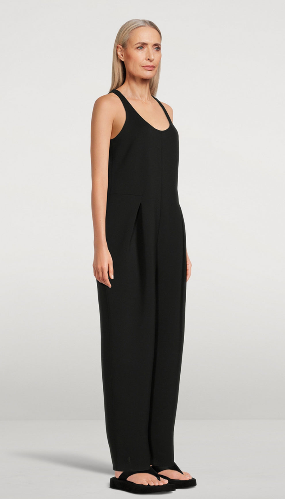 ”10K” Women’s Classic Wide Leg Black Jumpsuit