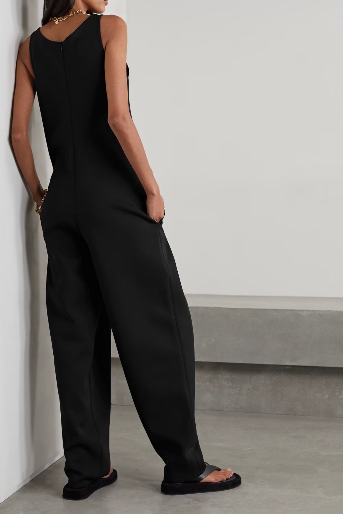 ”10K” Women’s Classic Wide Leg Black Jumpsuit