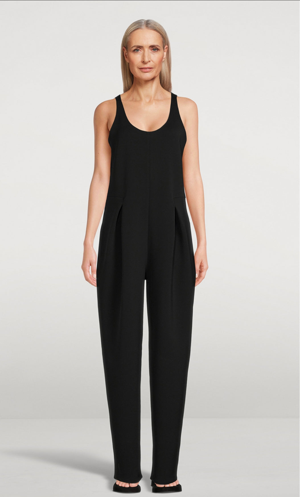 ”10K” Women’s Classic Wide Leg Black Jumpsuit