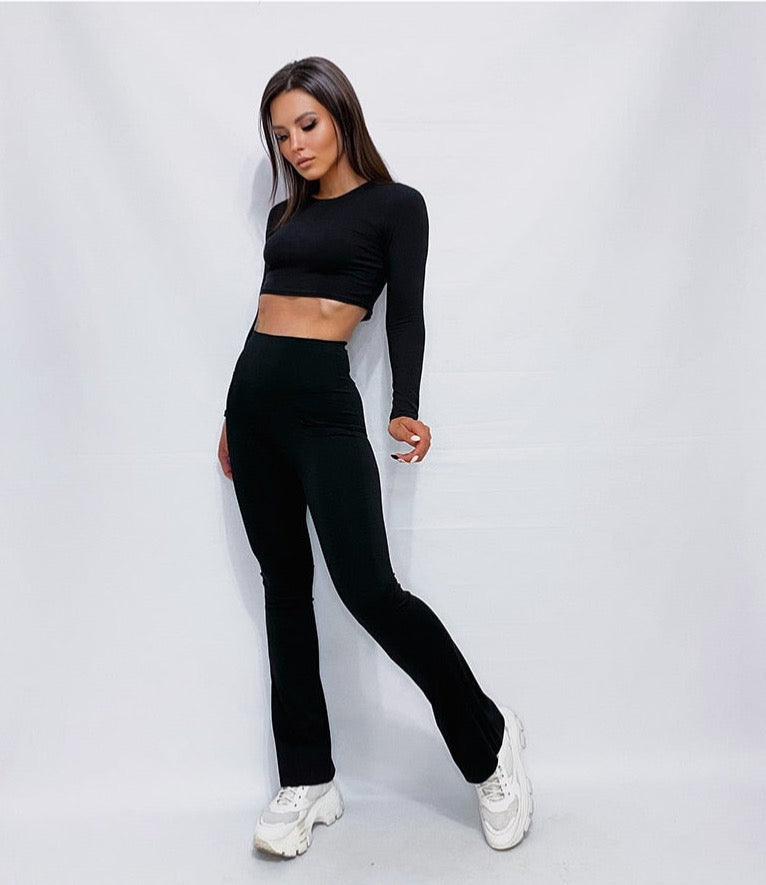“Vicky” Women’s Sexy Elastic High Waist Shark Flared Leggings