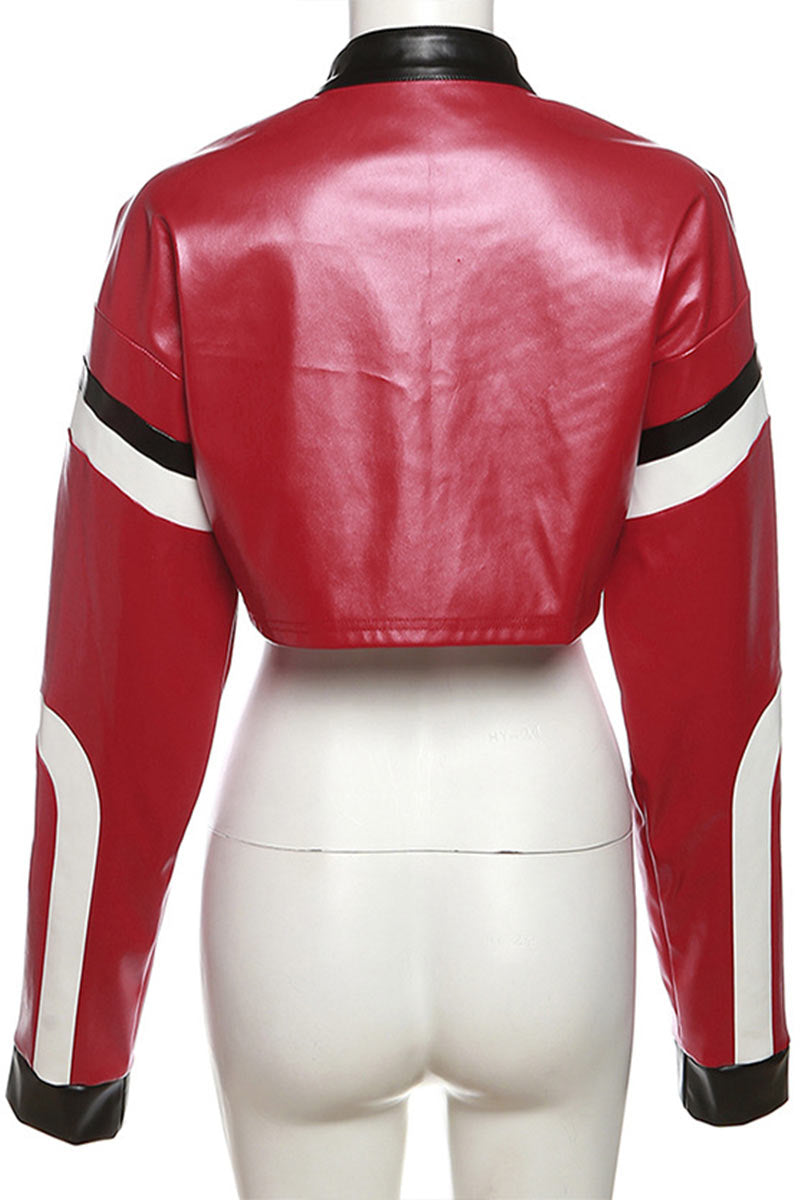 "H.E.R." Women's Faux Leather Varsity Jacket