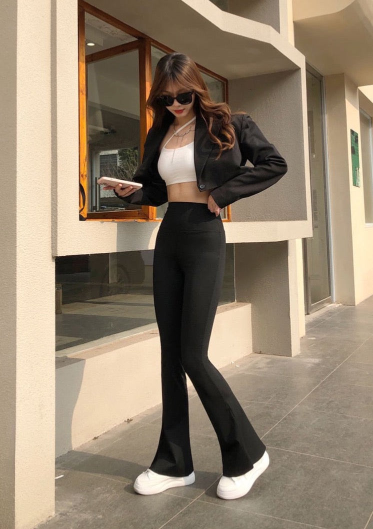 “Vicky” Women’s Sexy Elastic High Waist Shark Flared Leggings