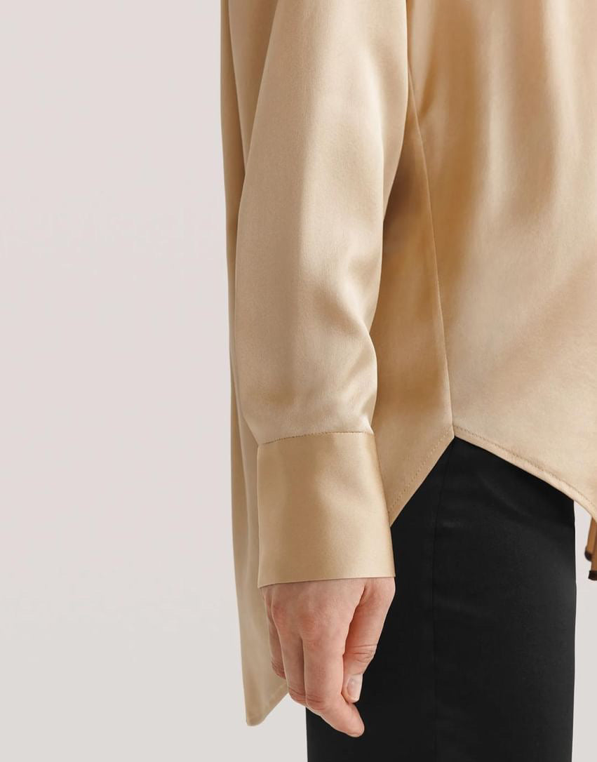”The Stone” Women’s Classic 22 Momme Silk Long Sleeve Blouse