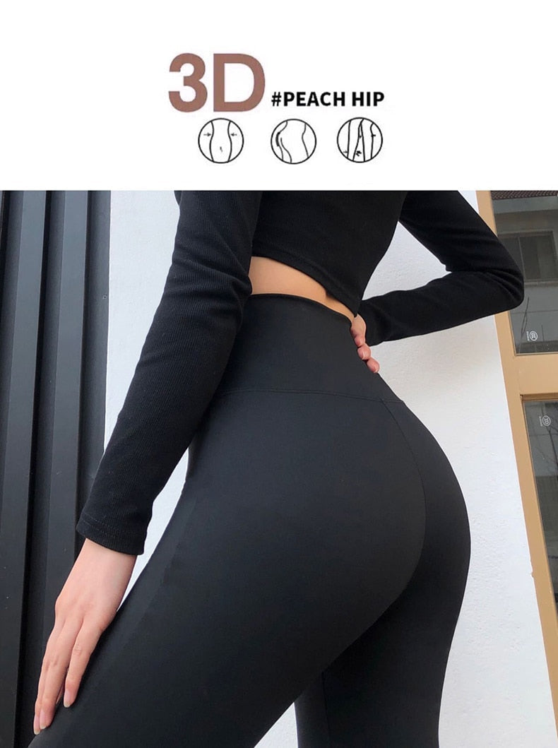 “Vicky” Women’s Sexy Elastic High Waist Shark Flared Leggings