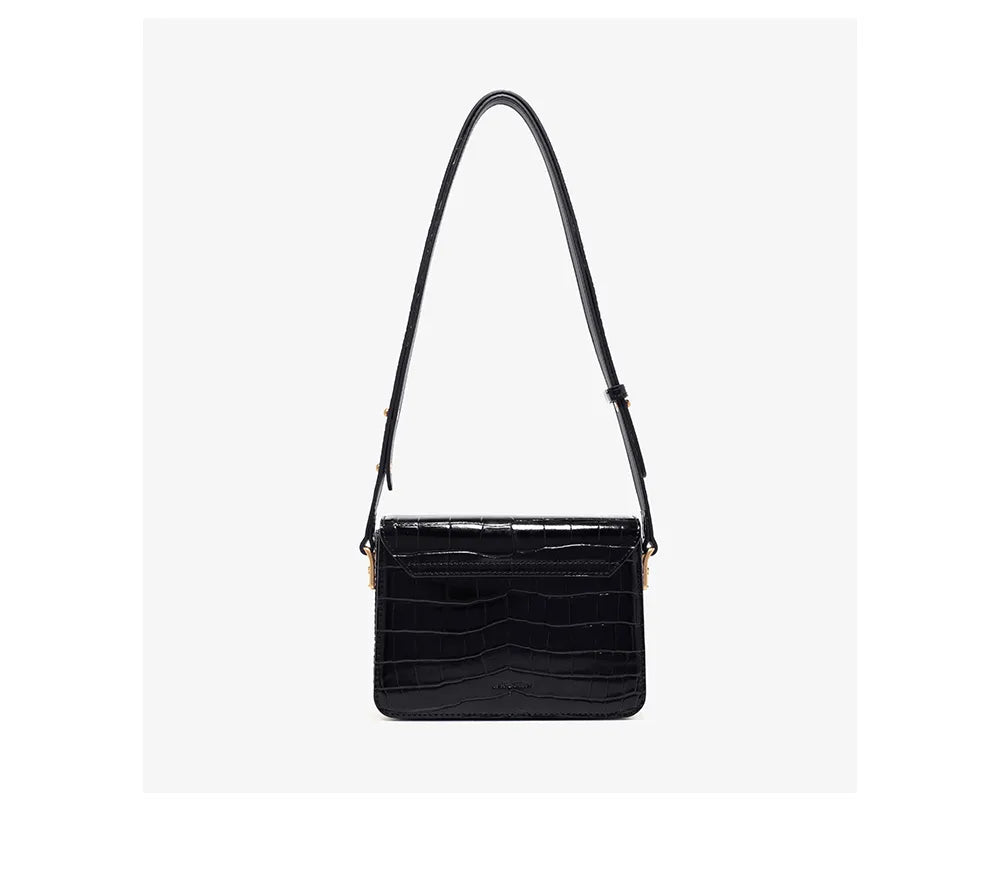 "Last Few Months" Retro Crocodile Leather Handbag