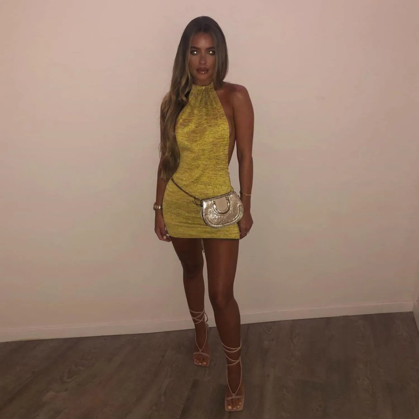 ”Prettiest Problem” Sexy Knitted Backless Bodycon Mini Dress