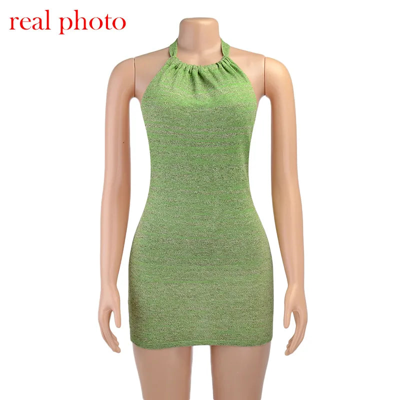 ”Prettiest Problem” Sexy Knitted Backless Bodycon Mini Dress