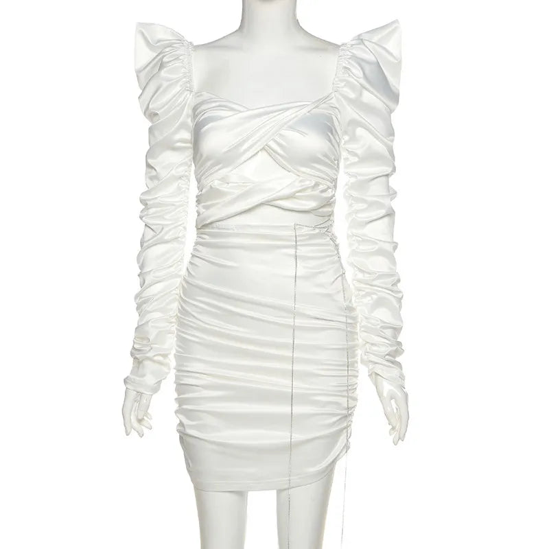 “Crystallized” Sexy Diamond Studded Lace Up Bodycon Party Dress
