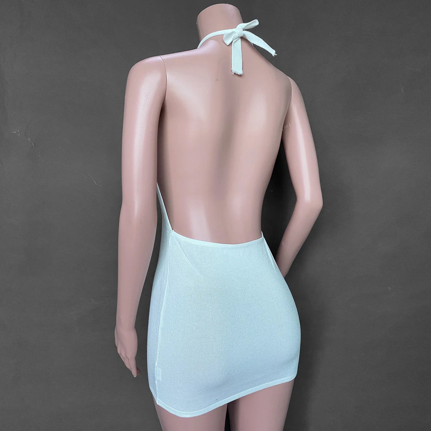 ”Prettiest Problem” Sexy Knitted Backless Bodycon Mini Dress