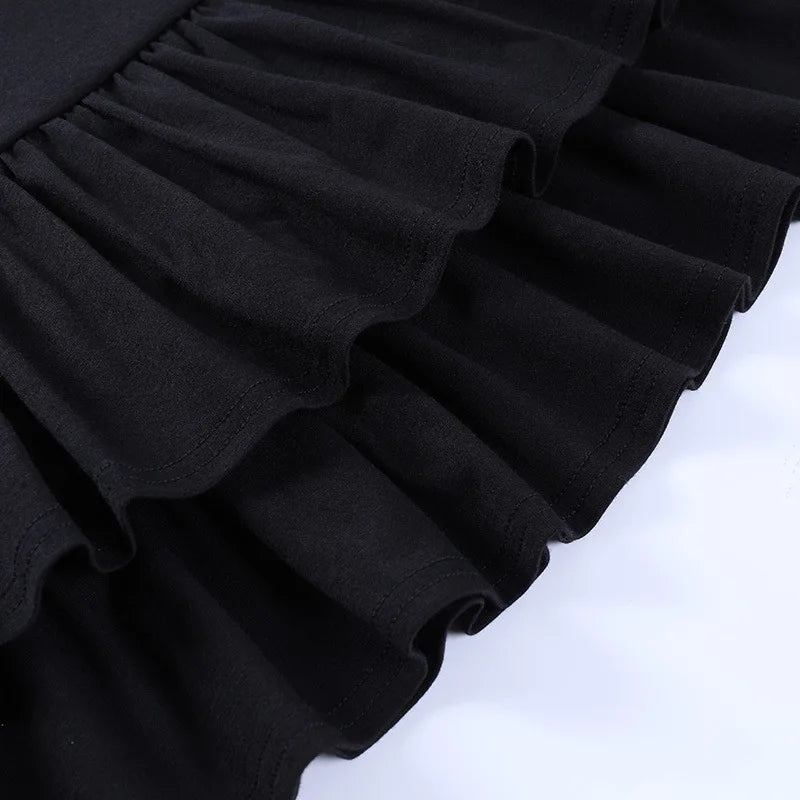 "I'm Not Lovely" High Waist Gothic Y2K Style Mini Skirt