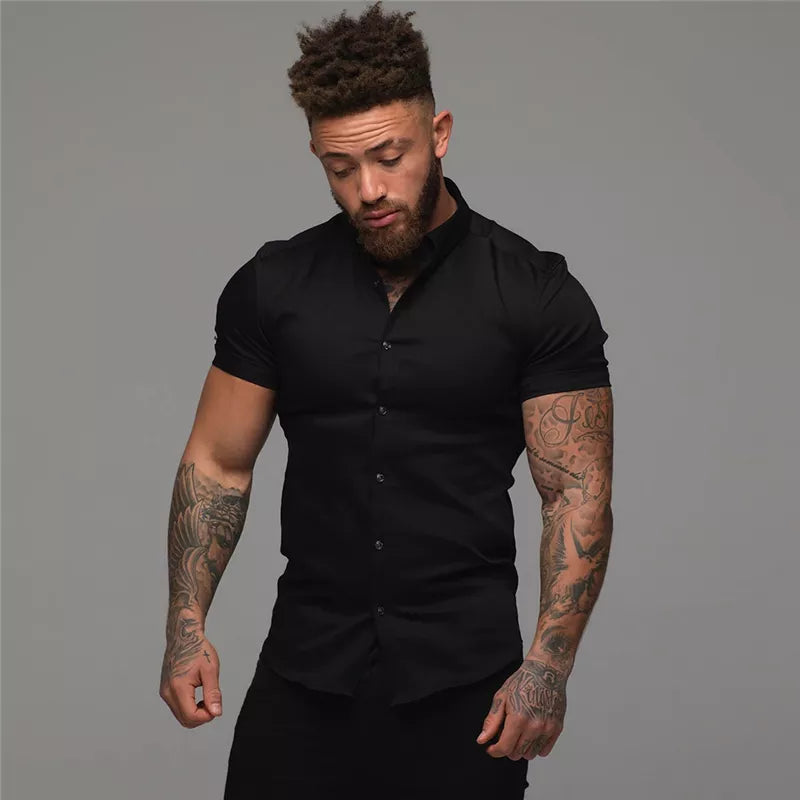 "Get Right" Designer Business Casual Short Sleeve Shirts