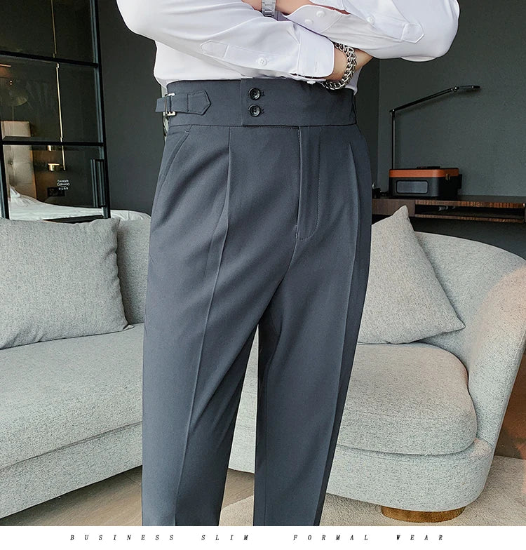 “All About It” Men’s Designer High Waist Business Casual Dress Pants