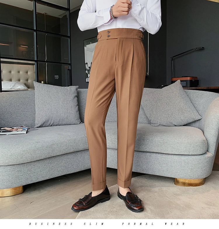 “All About It” Men’s Designer High Waist Business Casual Dress Pants