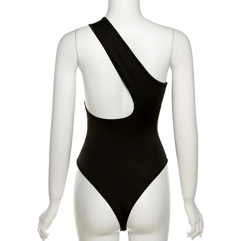 "Delicacy" One Shoulder Bodycon Bodysuit