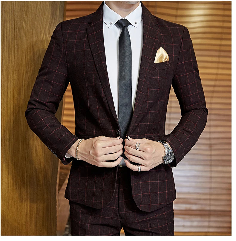 "Wellington" Men's Classic 3 Piece Business Suit