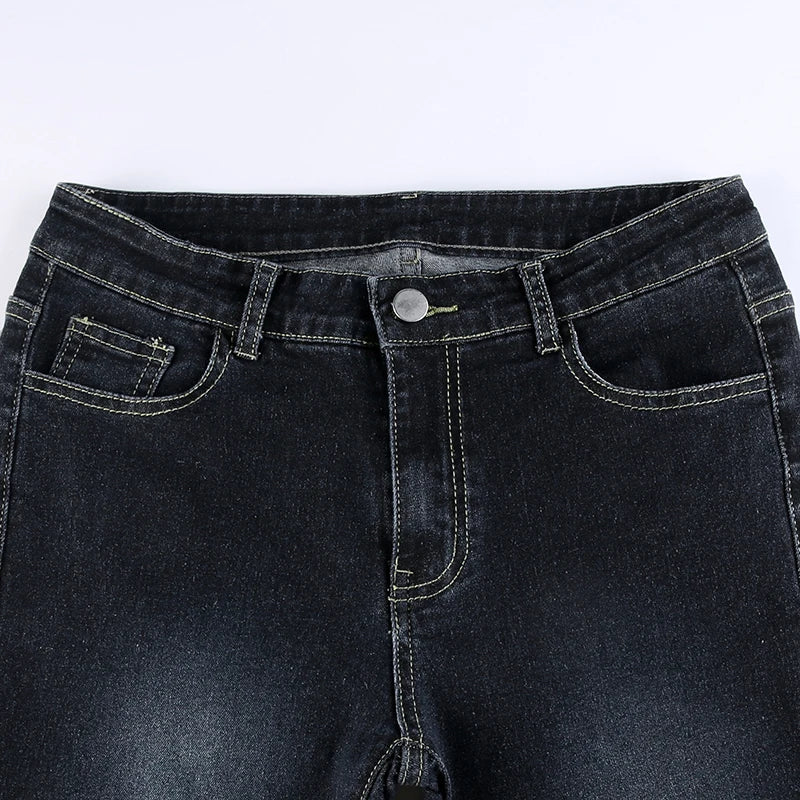 “Gossip Girl” Women’s Retro Y2K Style Low Waist Flare Jeans