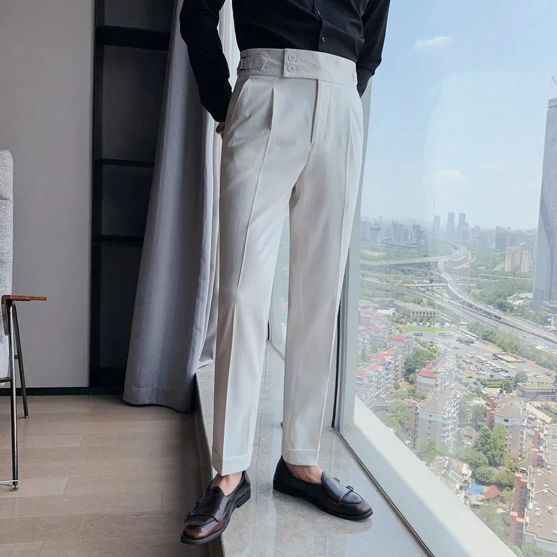 “All About It” Men’s Designer High Waist Business Casual Dress Pants
