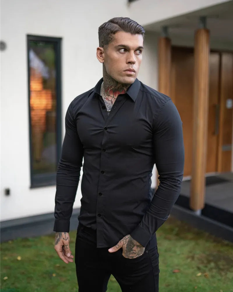 "Mr. Suave" Men's Business Casual Designer Long Sleeve Shirt