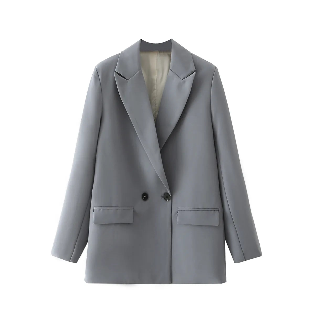 “I’m So Sly” Women’s Solid Double-Breasted Blazer