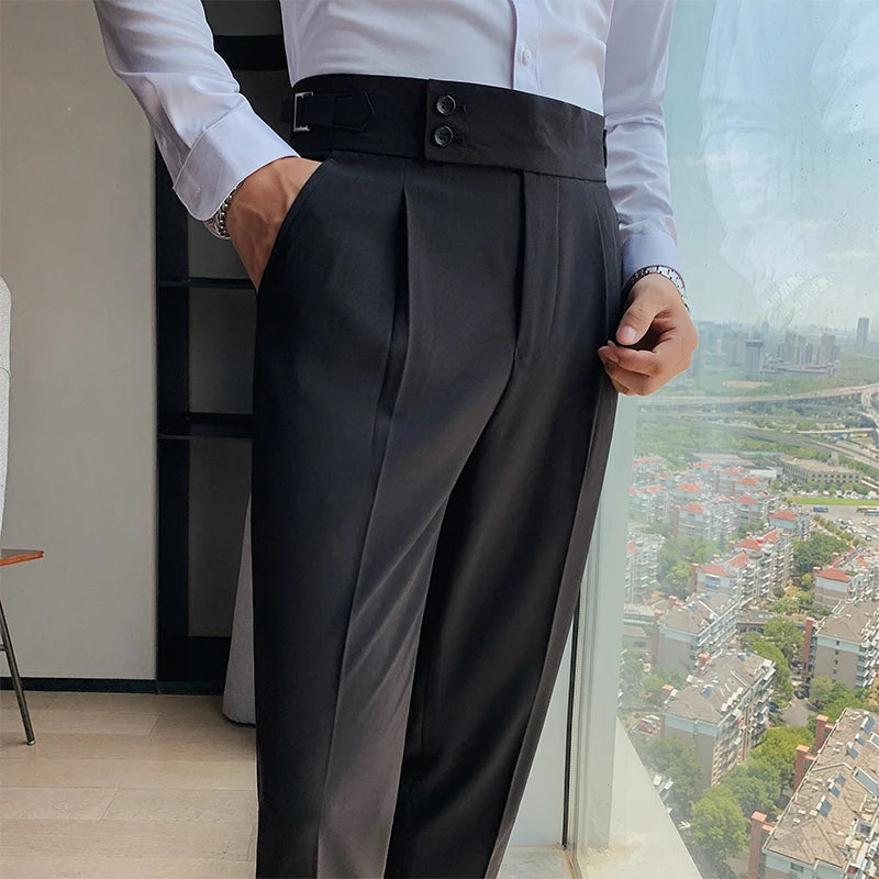 “All About It” Men’s Designer High Waist Business Casual Dress Pants