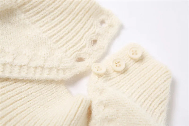 "Keep Me Interested" Knitted Backless Long Sleeve Mini Dress