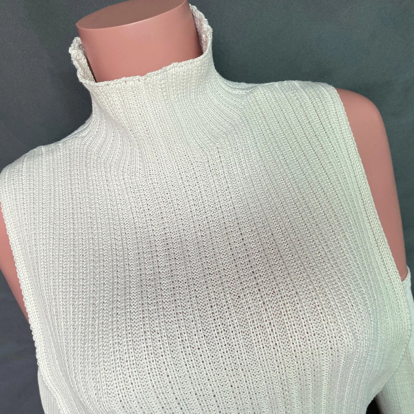 ”High Hopes” Vintage Long Sleeve Y2K Style Knitted Turtleneck Sweater Vest