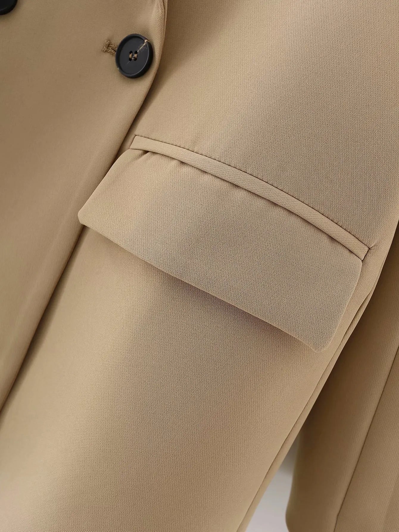 “I’m So Sly” Women’s Solid Double-Breasted Blazer