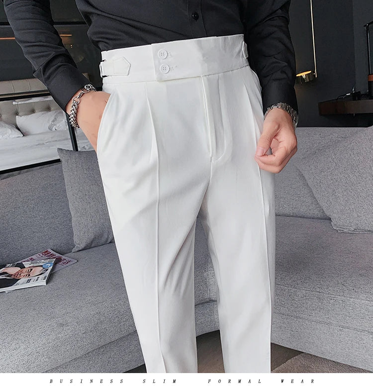 “All About It” Men’s Designer High Waist Business Casual Dress Pants