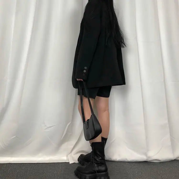 “Too Cute To Care” Women’s Designer Lace Up Mid Calf Chelsea Boots