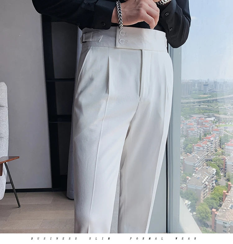 “All About It” Men’s Designer High Waist Business Casual Dress Pants