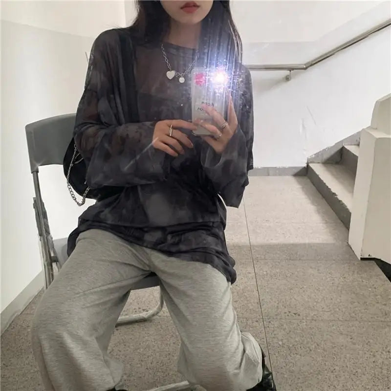 "Turn Me Dark" HIgh Street Style Long Sleeve Tops