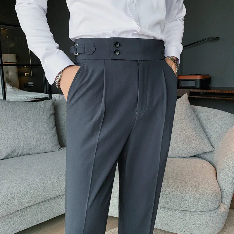 “All About It” Men’s Designer High Waist Business Casual Dress Pants